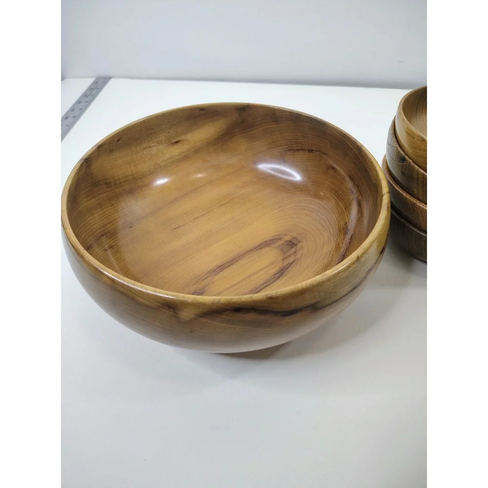 Vintage Myrtlewood Oregon Bowl Set of 4